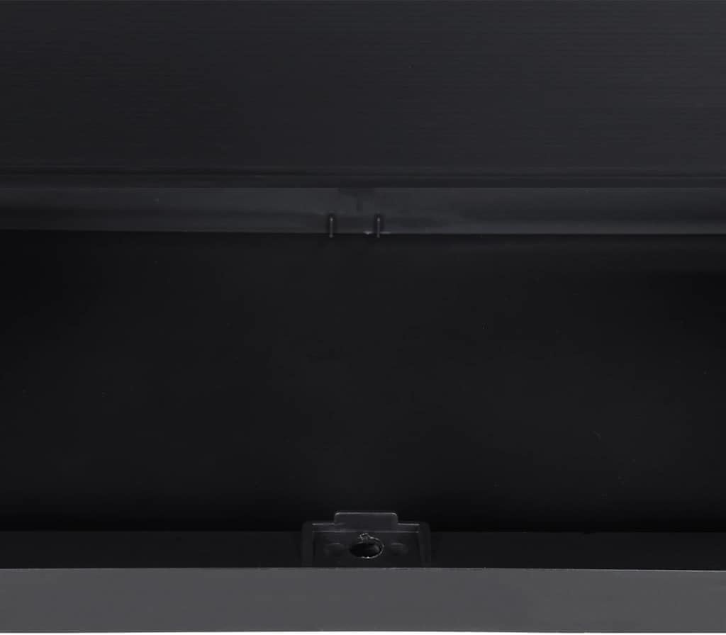 vidaXL Outdoor Storage Cabinet - Weather-Resistant Polypropylene/PP, Adjustable Shelves, Lockable, Compact Design for Garden/Balcony/Patio, Grey & Black, 38.2' x 14.6' x 65'