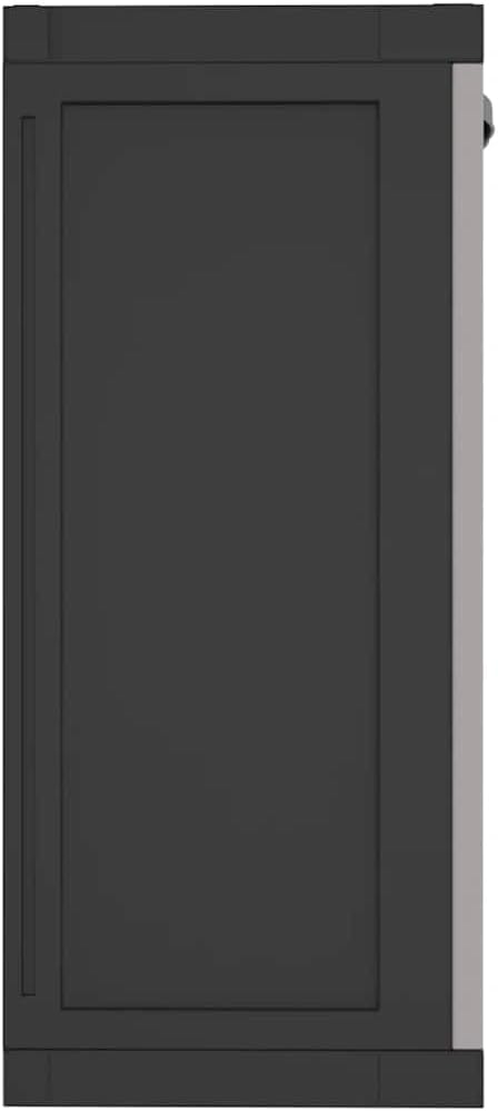 Outdoor Storage Cabinet with Lockable Door. Weatherproof Garden Shed Organizer for Patio Balcony. 38.2x14.6x33.5 Inches PP Utility Cupboard with Adjustable Shelves