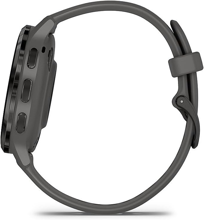 Garmin 010-02785-00 Venu 3S Health Fitness GPS Smartwatch Steel Bezel with Pebble Gray Case 41mm | Official USA Partner Model | Bundle with Deco Screen Protector, Fitness & Wellness Suite