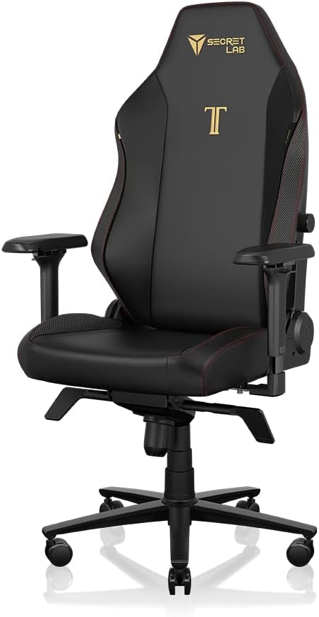 Secretlab Titan Evo Stealth Gaming Chair - Reclining, Ergonomic & Heavy Duty Computer Chair with 4D Armrest, Magnetic Head Pillow & Lumbar Support - Big and Tall Up to 395lbs - Black - Leatherette