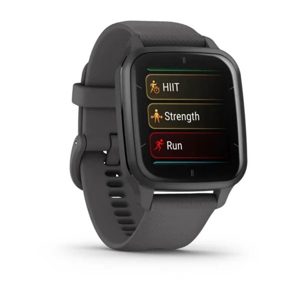Garmin Venu Sq 2 Smartwatch (Slate Aluminum Bezel with Shadow Gray Case and Silicone Band)
