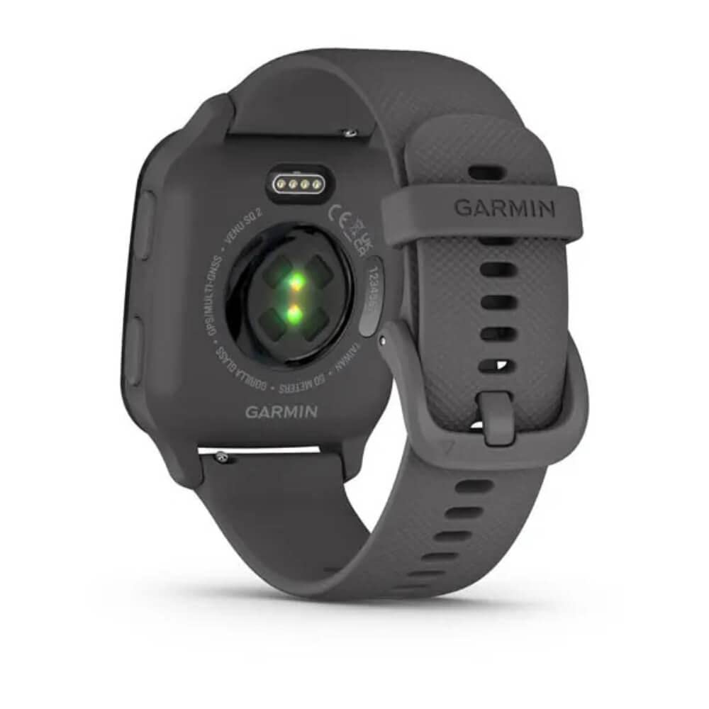 Garmin Venu Sq 2 Smartwatch (Slate Aluminum Bezel with Shadow Gray Case and Silicone Band)
