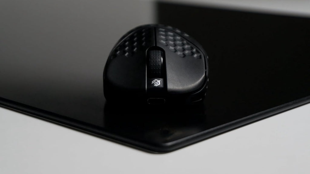 GWolves HTR Lightweight Wireless Fingertip Grip Gaming Mouse,~28Gram,8K-Report,Low Latency,PAW3395 26,000CPI,Nrf52840 CPU,6 Programmable Btns,On-Board Memory,PC/Mac and Laptop (Honeycomb, Black)