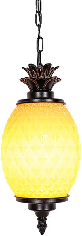 Outdoor Pendant Lights Waterproof Hanging Lights Fixture Corridor Courtyard Decoration Ceiling Lamp Aisle Villa Garden Pavilion Pendant Lantern Pineapple Modeling Hanging Lamp