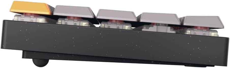 Cherry MX-LP 2.1 Compact Wireless Gaming Keyboard. RGB MX Silver Speed Switches. RGB Lighting Low-Profile MX Precision switches. 65% Size. 68 Keys. (Black & Orange)
