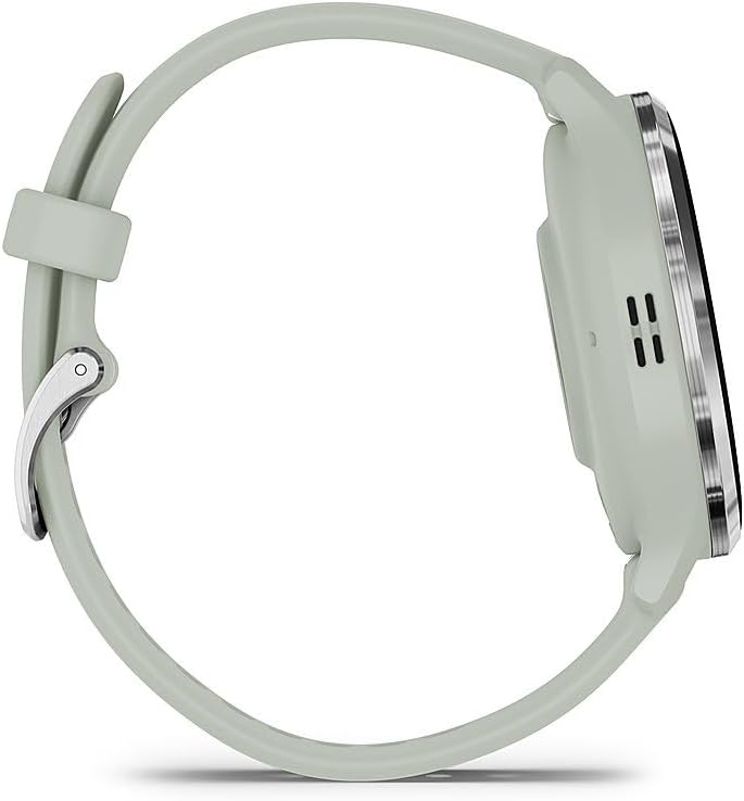 Garmin 010-02785-01 Venu 3S Health Fitness GPS Smartwatch Steel Bezel with Sage Gray Case 41mm | Official USA Partner Model | Bundle with Deco Screen Protector, Fitness & Wellness Suite