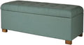 HomePop Large Storage Ottoman Bench with Lift Off Lid, Teal 46' x 18' x 18'
