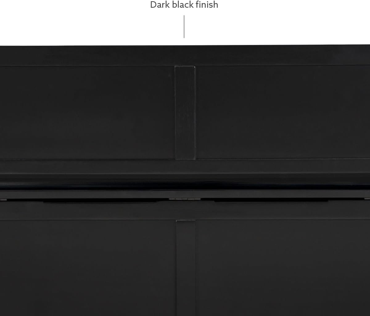 Linon Carlton Padded Bench, 44.5'W x 17'D x 30'H, Black