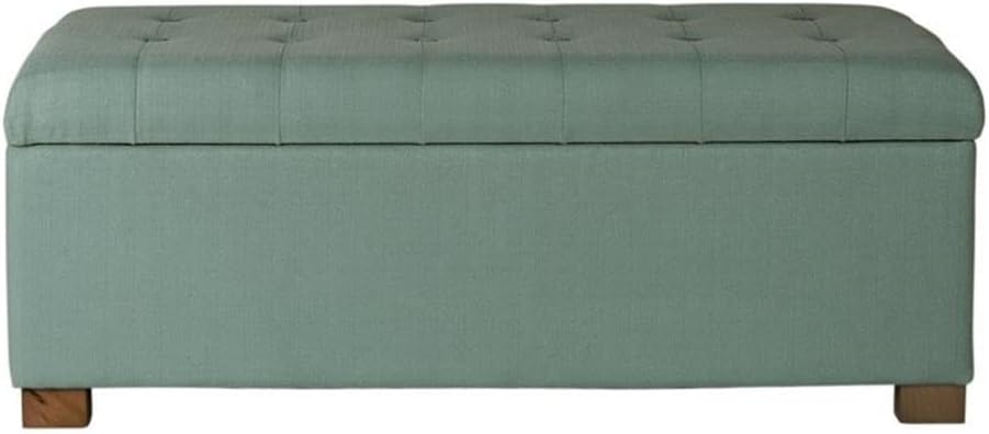 HomePop Large Storage Ottoman Bench with Lift Off Lid, Teal 46' x 18' x 18'