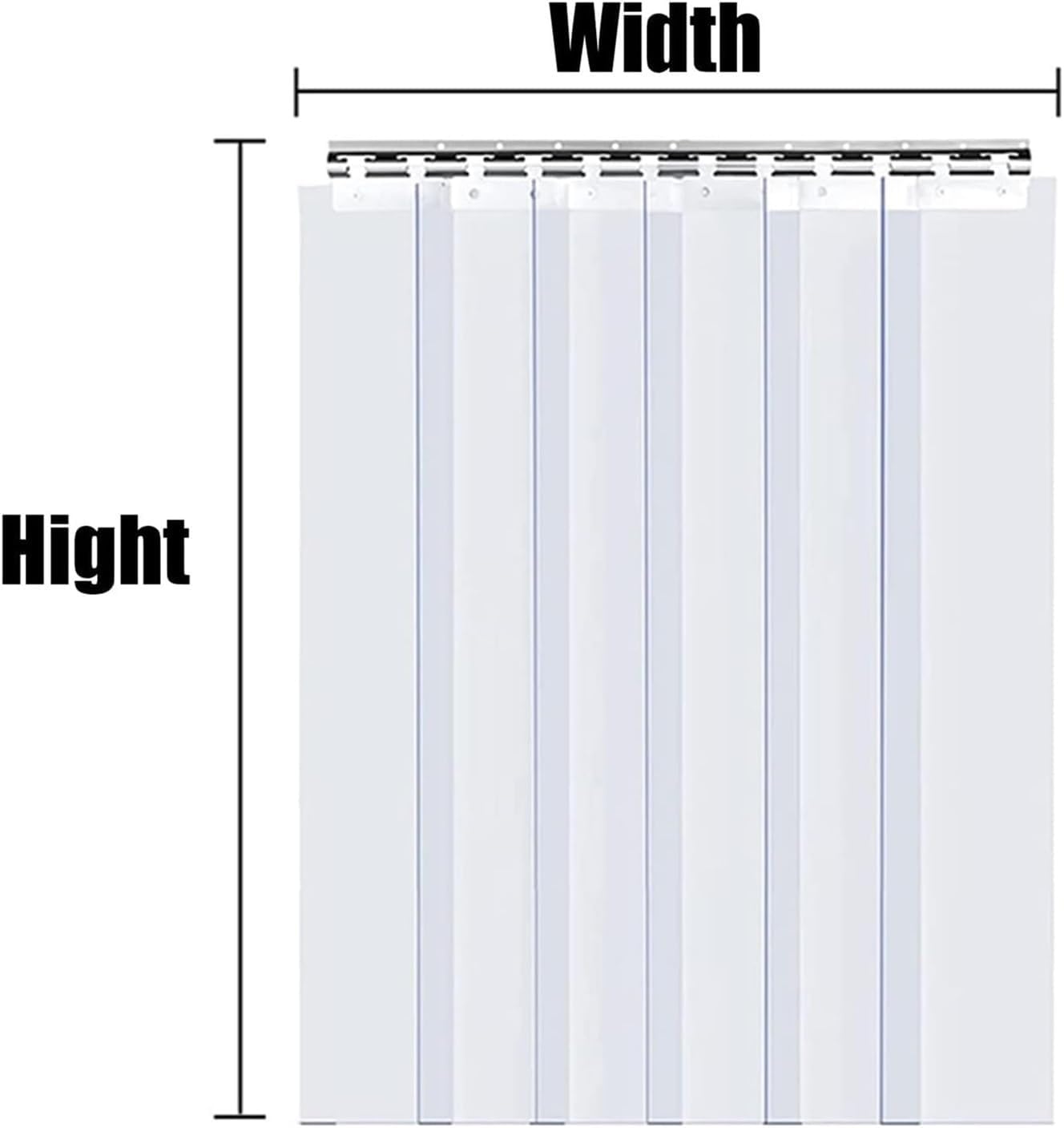 PVC Plastic Strip Curtain Door Kit, Vinyl Door Strips Wind Commercial Entry Doors Decoration for Pavilions, Gardens