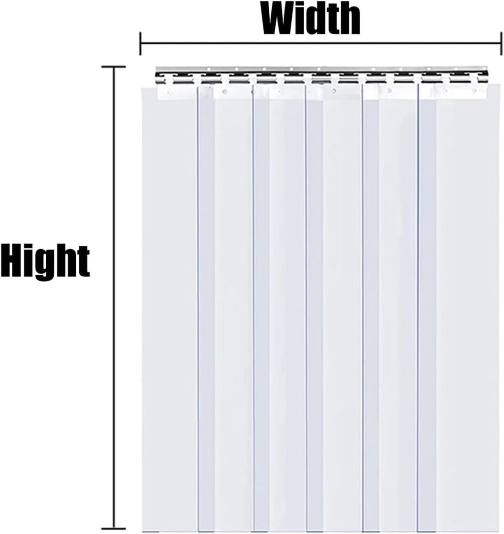 PVC Plastic Strip Curtain Door Kit, Vinyl Door Strips Wind Commercial Entry Doors Decoration for Pavilions, Gardens
