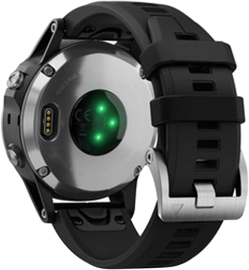 Garmin fenix 5 Plus, Premium Multisport GPS Smartwatch, Features Color Topo Maps, Heart Rate Monitoring, Music and Contactless Payment, Black/Silver