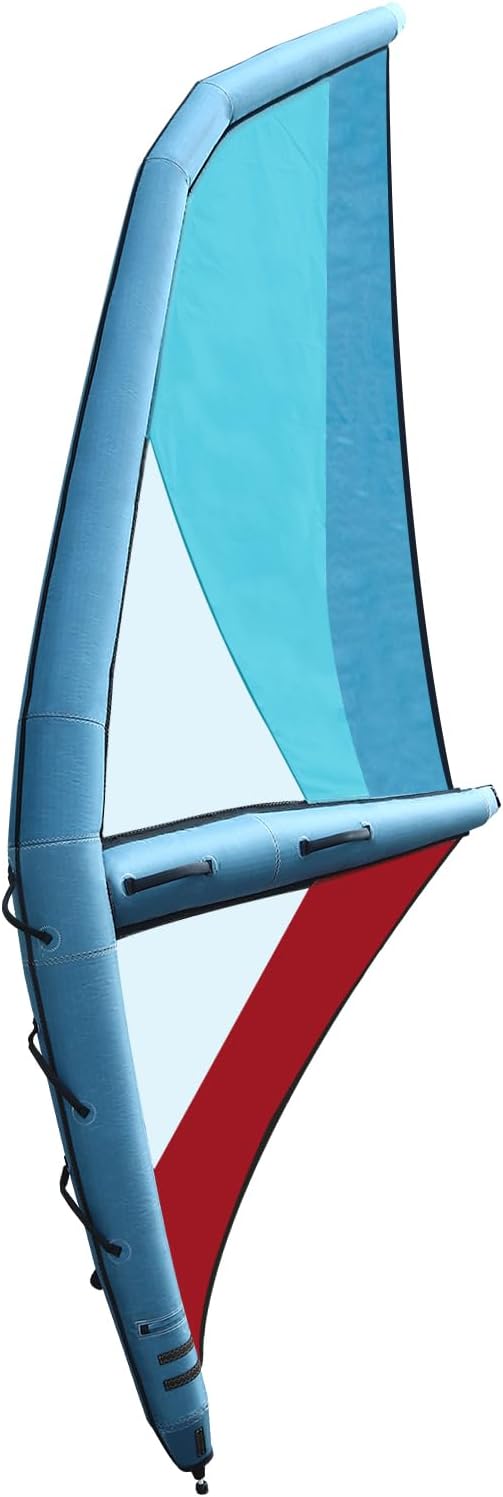 Inflatable Sail,Portable Paddle Board Sail, Professional Inflatable Paddle Board with 360° Rotatable Base,Freestanding Surfing Windsurfing Sails with Inflatable Pump,for Surf Explore Water Play