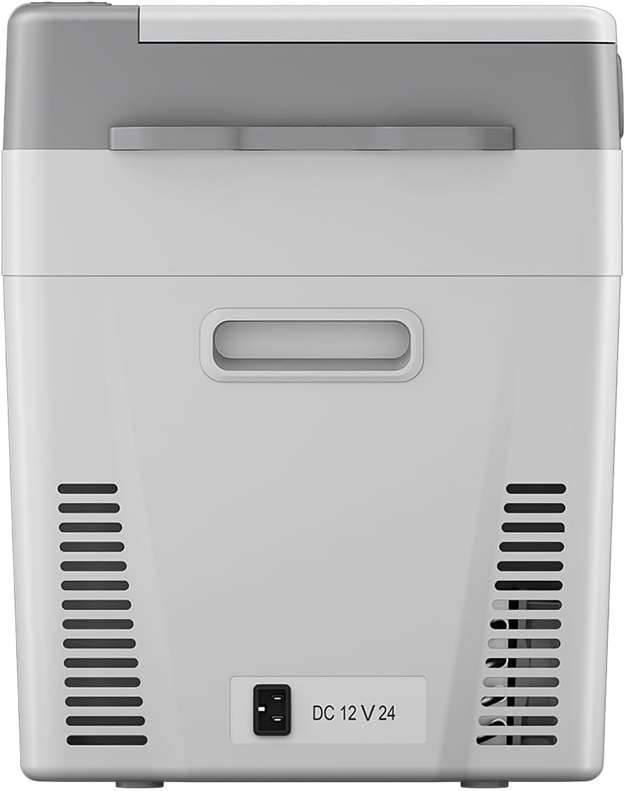 BougeRV 12 Volt Refrigerator, CRPRO 30 Quart 12V Car Fridge, Portable Freezer (-8℉~50℉), Compressor Cooler with 12V/24 DC, 110-240 AC for Outdoor Camping Overlanding Truck RV SUV Van (White)