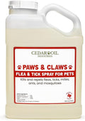 Paws and Claws Pet Spray - Natural Flea and Tick Repellent with Cedar Oil - Effective and Safe Pest Control for Dogs and Cats, Helps Repels Fleas, Ticks, and Mites, Pet Friendly (1 Gallon)