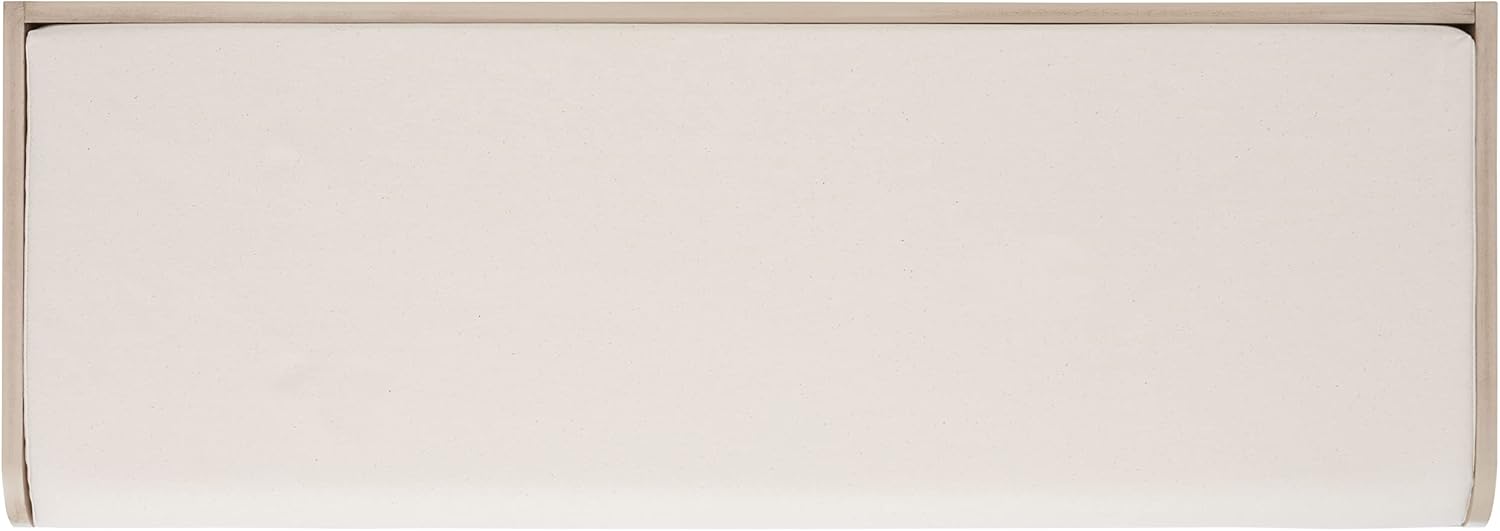 SAFAVIEH Home Collection – Briar 3-Drawer Upholstered Storage Bench, Farmhouse Entryway Accent Bench with Cushion Top, Sand Frame & Distressed White Drawer Fronts (BCH5700B)