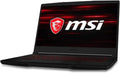 MSI Computer GF63, NVIDIA GeForce GTX 1650 Graphics, 15.6' 8GB 256GB Intel Core i5-10300H X4 2.5GHz Win10, Black