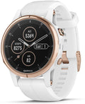 Garmin fenix 5S Plus, Smaller-Sized Multisport GPS Smartwatch, Features Color Topo Maps, Heart Rate Monitoring, Music and Contactless Payment, White/Rose Gold