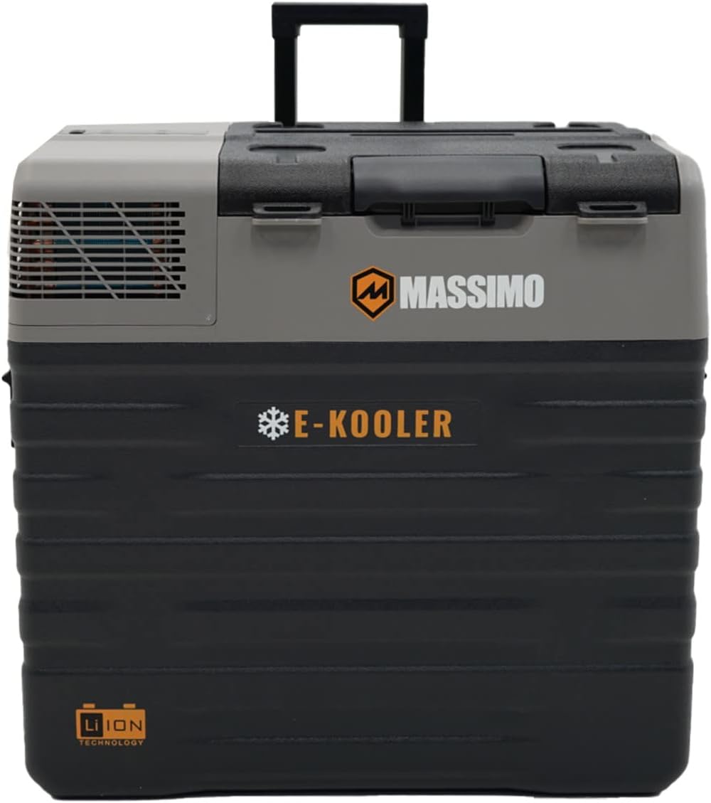 Massimo Motor E-Kooler AC/DC Travel Cooler Fridge for Vehicle RV Boat Fishing Camping, Iceless Electric, Portable Freezer Fridge APP Control