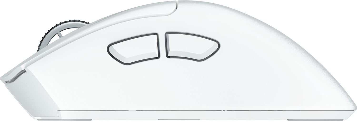 Razer DeathAdder V4 Pro Wireless Gaming Mouse: 56g Lightweight - HyperSpeed Gen-2 - Optical Scroll Wheel - Optical Switches Gen-4 - Focus Pro 45K Sensor Gen-2 - Up to 150 Hr Battery - White (Renewed)