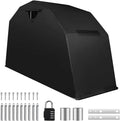 PROEZE Heavy Duty Motorcycle Shelter Storage Sheds Motorcycle Garage, 136'x54' x75' Motorcycle Cover Waterproof Outdoor Motorcycle Tent with Lock