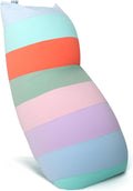 Yogibo Short Bean Bag Lounger Chair for Adults, Kids and Teens with Filling, Soft, Plush, Comfy, Sensory Lounge Beanbag Loveseat, Washable Cover, Rainbow Pastel