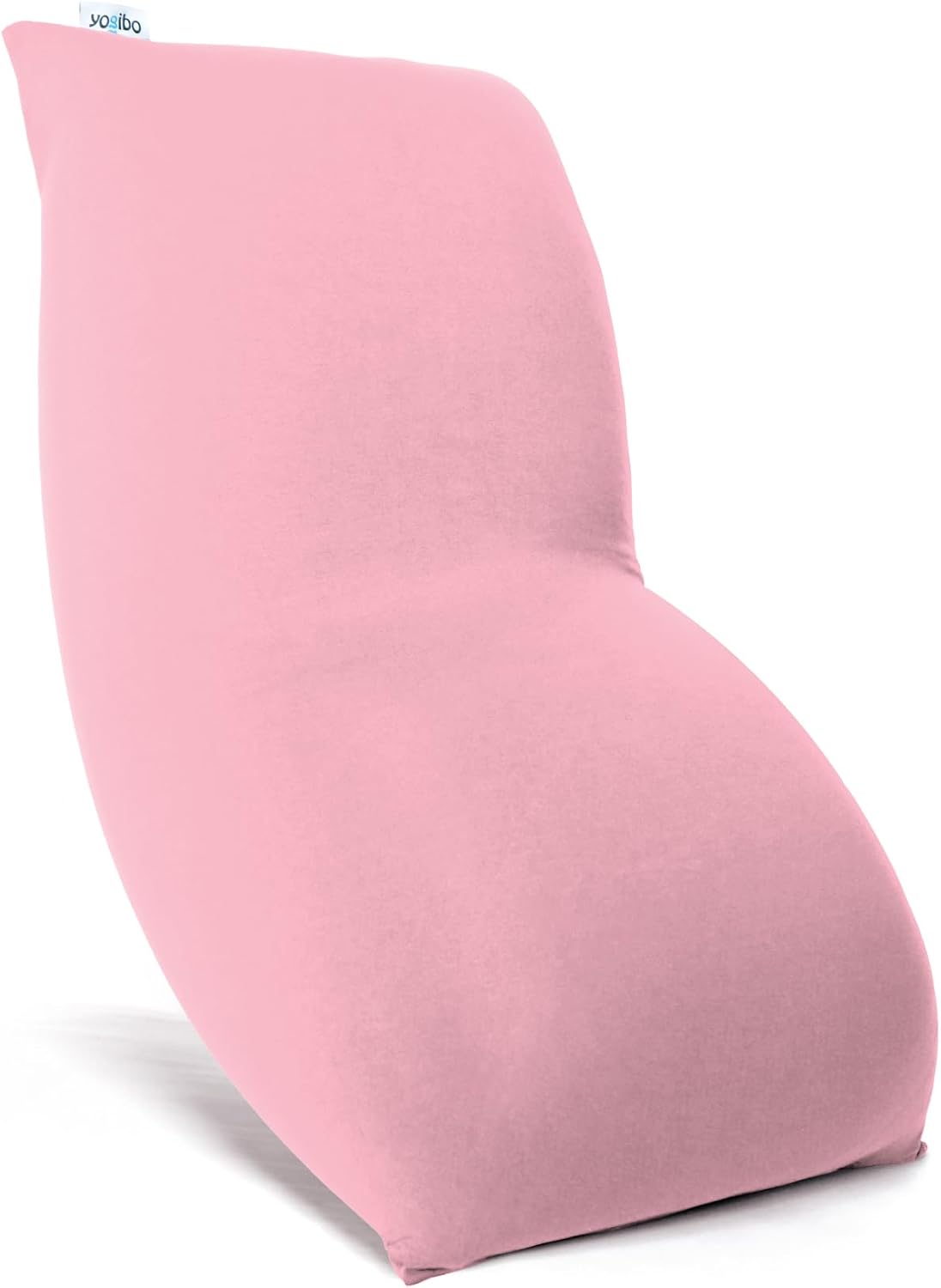 Yogibo Short Bean Bag Lounger Chair for Adults, Kids and Teens with Filling, Soft, Plush, Comfy, Sensory Lounge Beanbag Loveseat, Washable Cover, Flamingo