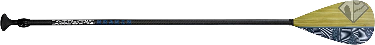 Boardworks 2 Piece SUP or Stand Up Paddle Board Paddle, Fiberglass Blade, Adjustable Carbon Fiber Shaft, 70 - 86 Inches