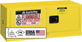 Justrite 12 Gallon Manual Close Piggyback Flammable Storage Cabinet, 18 Gauge Steel, 2 Door Fire Cabinet, 18' x 43' x 18', Made in The USA, Yellow, 891300