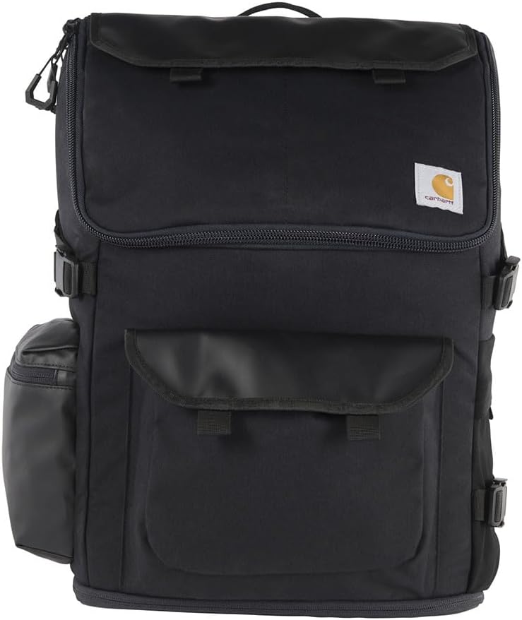 Carhartt 35L Nylon Workday Backpack, Durable Water-Resistant Pack with 15' Laptop Sleeve and Adjustable Shoulder Straps, Black