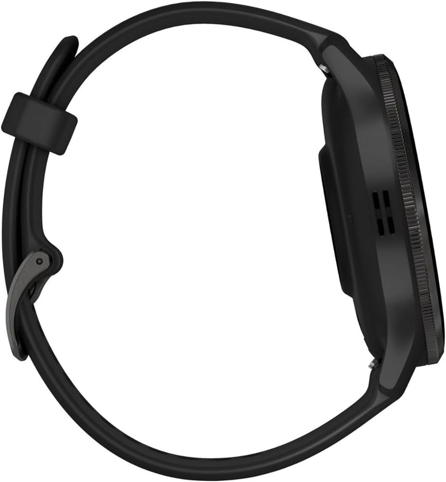 Garmin 010-02784-01 Venu 3 Health and Fitness GPS Smartwatch Steel Bezel with Black Case 45mm Bundle with Deco Essentials Charging Dock, Silicone Dust Cover 3 Pack and USB Type C Charging Cable