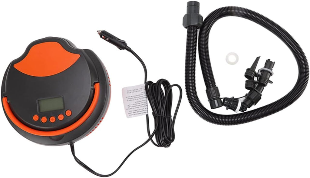 12V Vehicle Electric Air Pump High Pressure Inflatable Pump Electric Inflator for Paddle Board Surfboard Rubber Boat ABS Material 23.7 x 23.7 x 10.3cm