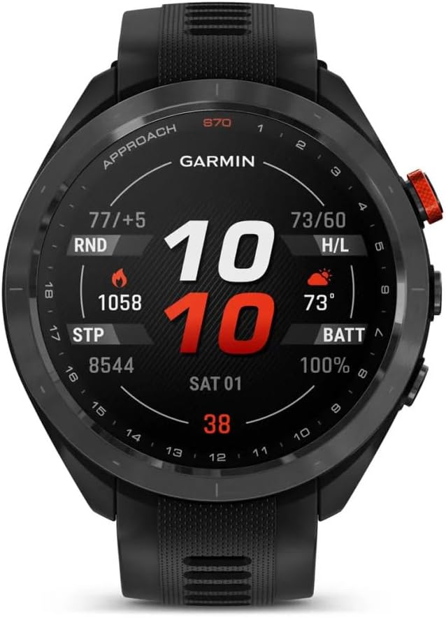 Garmin Approach S70 47MM Golf GPS Smartwatch for Men, Lightweight Touchscreen AMOLED Display and 42000 Preloaded Courses