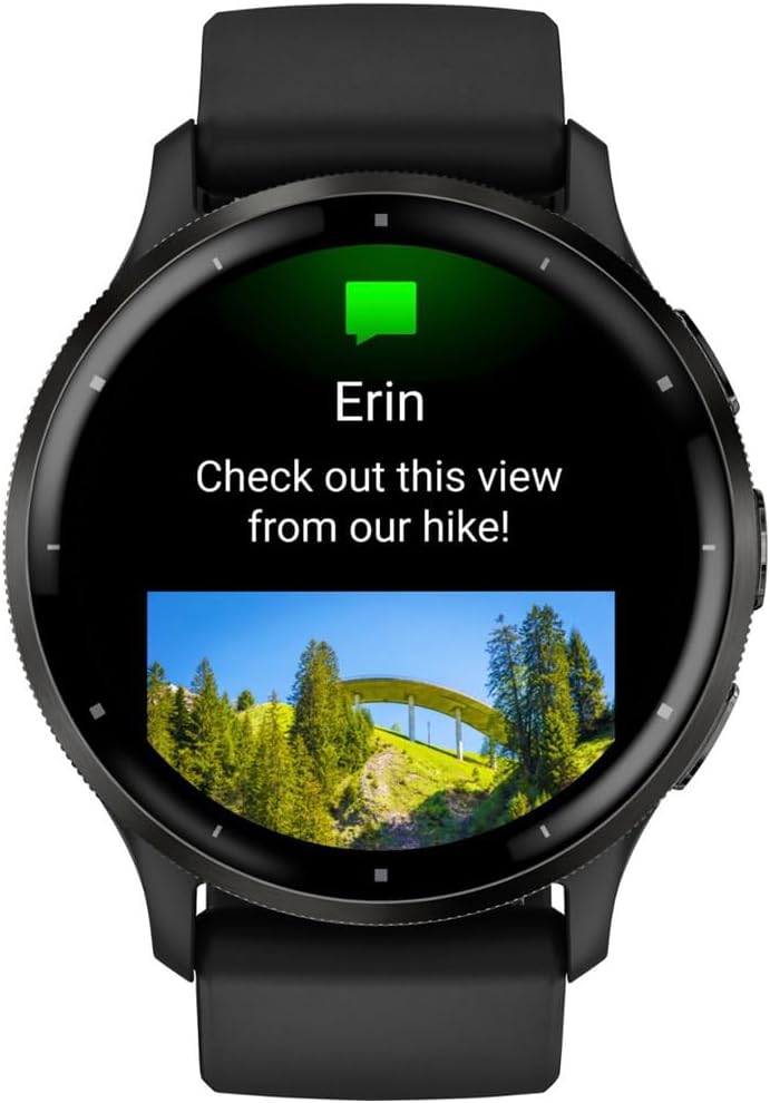 Garmin 010-02784-01 Venu 3 Health and Fitness GPS Smartwatch Steel Bezel with Black Case 45mm Bundle with Deco Essentials Charging Dock, Silicone Dust Cover 3 Pack and USB Type C Charging Cable