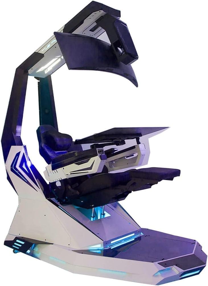 A Fully Functional Zero-Gravity Computer Cockpit, Capable of Sitting, Reclining, and Standing; A Computer Cockpit Chair; an Executive Office Chair