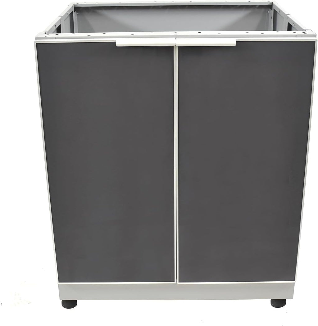 Blue Sky Outdoor Living 2-Piece Modular Outdoor Kitchen Combo Set - Weather-Resistant Stainless Steel and Tempered Glass - Includes 3-Drawer Storage, 2-Door Storage, and 2 Extended Countertops