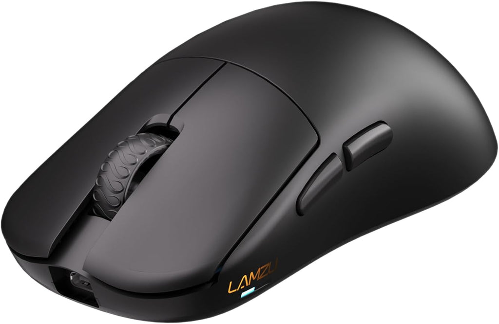 Lamzu Inca Gaming Mouse, 8K Polling Rate, Optical Switches, TTC Encoder, Paw3950 IC, Nordic 52840 MCU, Symmetrical High-Hump, Recommended for Claw-Grip Gamers, 8K Dongle Included (Black)