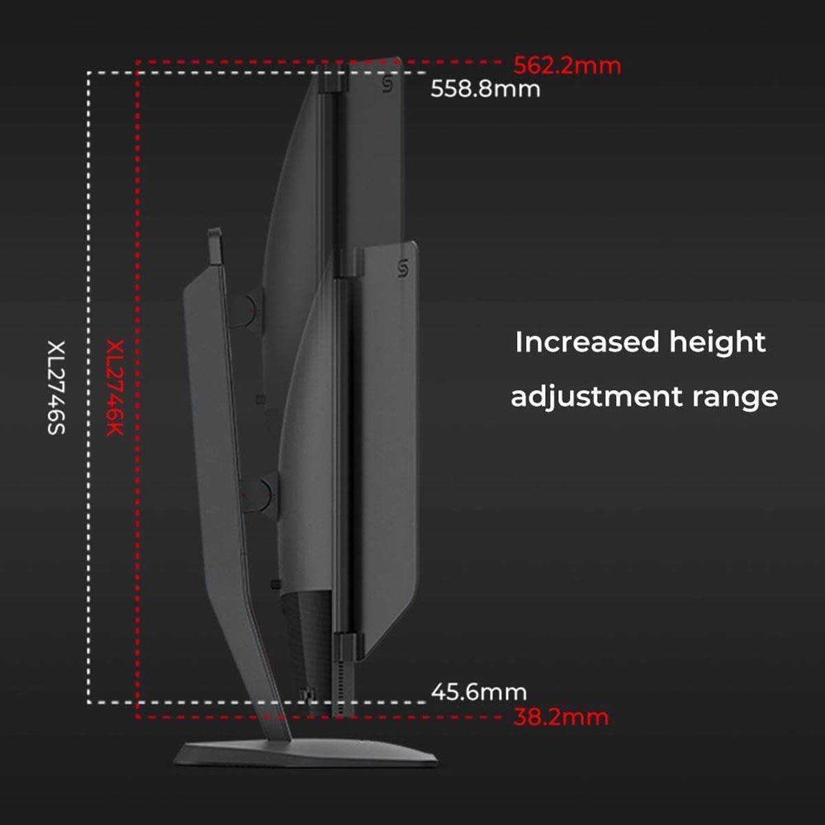 BenQ Zowie XL2746K 27-inch 240hz Gaming Monitor | 1080P 1ms | DyAc+ | Color Vibrance | Black Equalizer | Enhanced Height, Tilt and Base Adjustment | XL Setting to Share | S-Switch | Shield