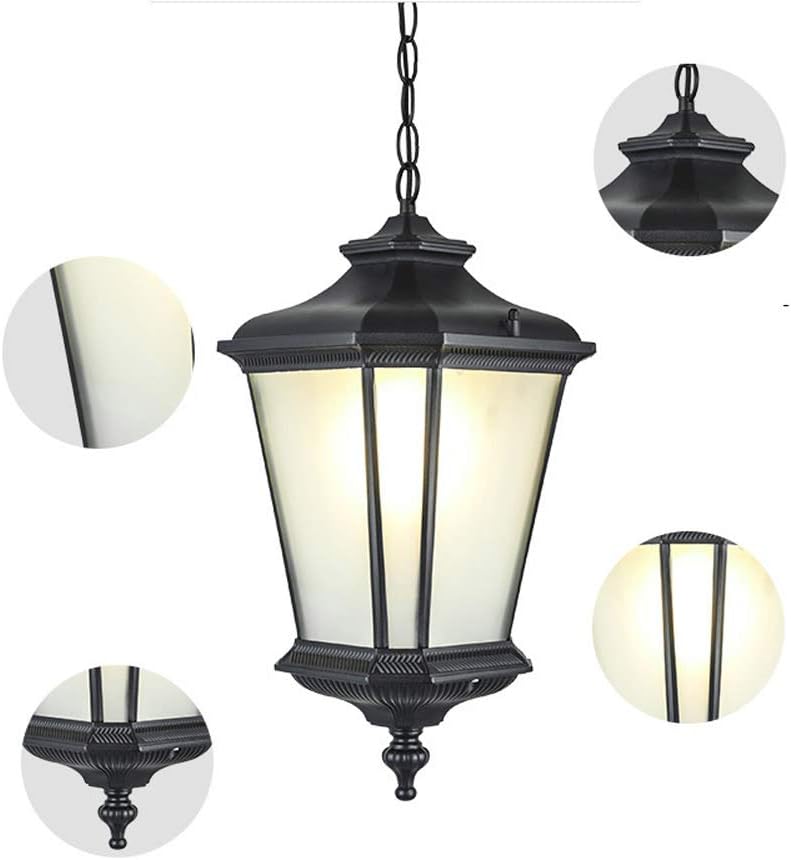 Nordic Outdoor Hanging Lamp Modern Creative Landscape Pendant Lights Villa Pavilion Garden Decoration Chandelier Aisle Waterproof IP55 Metal with Glass Lampshade Lamps