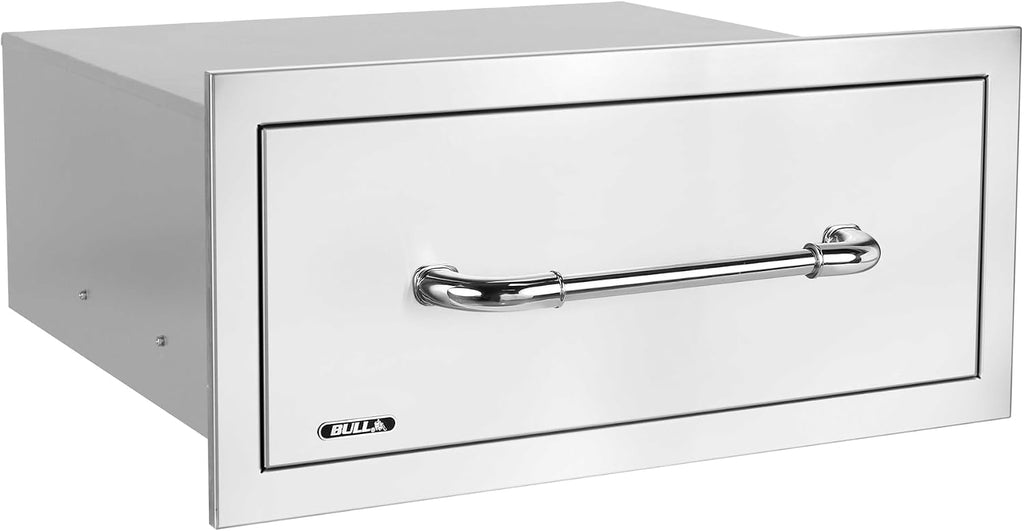 Bull Outdoor Products Premium Components for Outdoor Kitchen BBQ Island Large Single Drawer with Reveal
