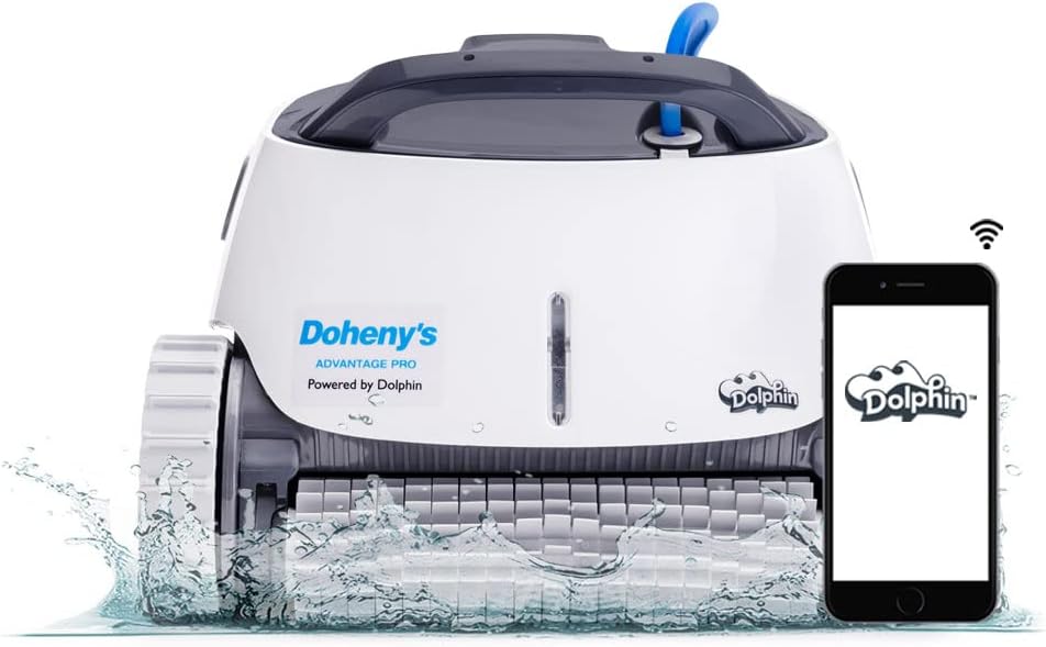 Dolphin Advantage Pro Wi-Fi Automatic Robotic Pool Vacuum Cleaner, 1-Hour Quick Clean, Waterline Scrubber Brush, Ideal for In-Ground Pools up to 50 FT in Length
