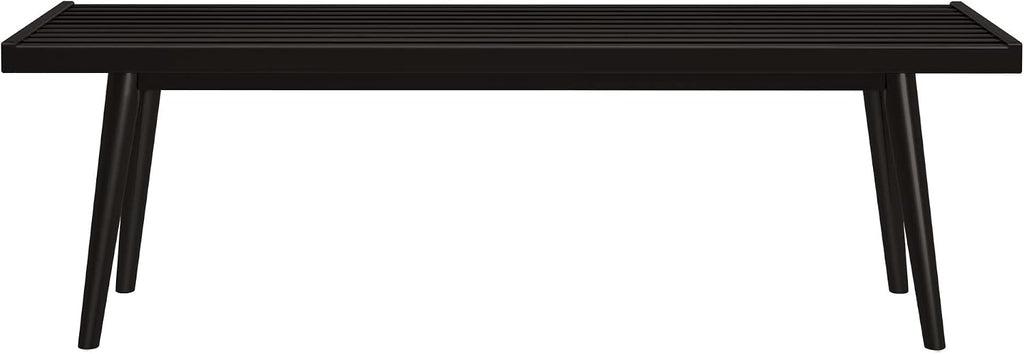 Plank+Beam Mid-Century Modern Entryway Bench, Black