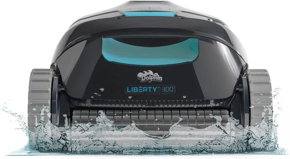 Dolphin Liberty 300 Cordless Automatic Robotic Pool Vacuum Cleaner, Magnetic Charging, Click-Up for Easy Removal, Ideal for In-Ground Pools up to 33 FT in Length