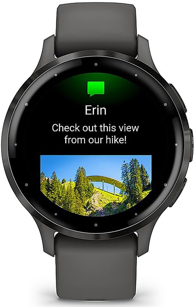 Garmin 010-02785-00 Venu 3S Health Fitness GPS Smartwatch Steel Bezel with Pebble Gray Case 41mm Bundle with Dust Cover 3 Pack, 2-Pack Screen Protector and 2 YR CPS Enhanced Protection Pack