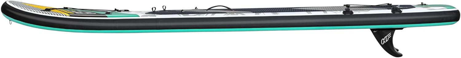 Hydro-Force Inflatable Stand Up Paddle Board | Complete Set with Kayak Conversion Kit with Hand Pump, Backpack, Leash, Fin, Paddle, 10FT, Aqua Wander