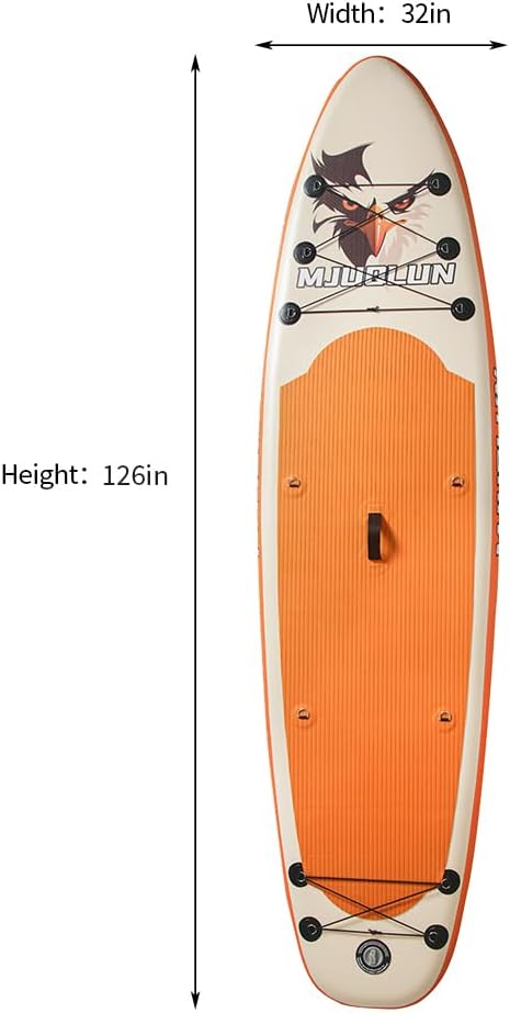 Upgrade Stand Up Paddle Board 10'6' with 32' Wide Stable, Double Ended Paddle,Non Slip Deck,Dual Action Pump,Fast Inflatable SUP Great for Adults and Kids