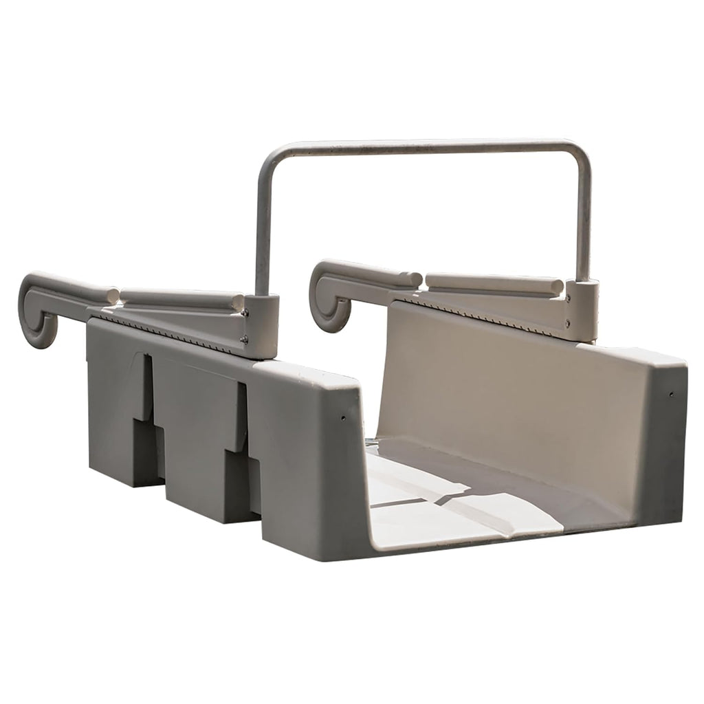 Personal Kayak Launch Station to Safely Launch Kayaks, Canoes, and Stand Up Paddle Boards, for High-Profile Floating Docks, 85-Inch x 48-Inch x 50-Inch, Gray