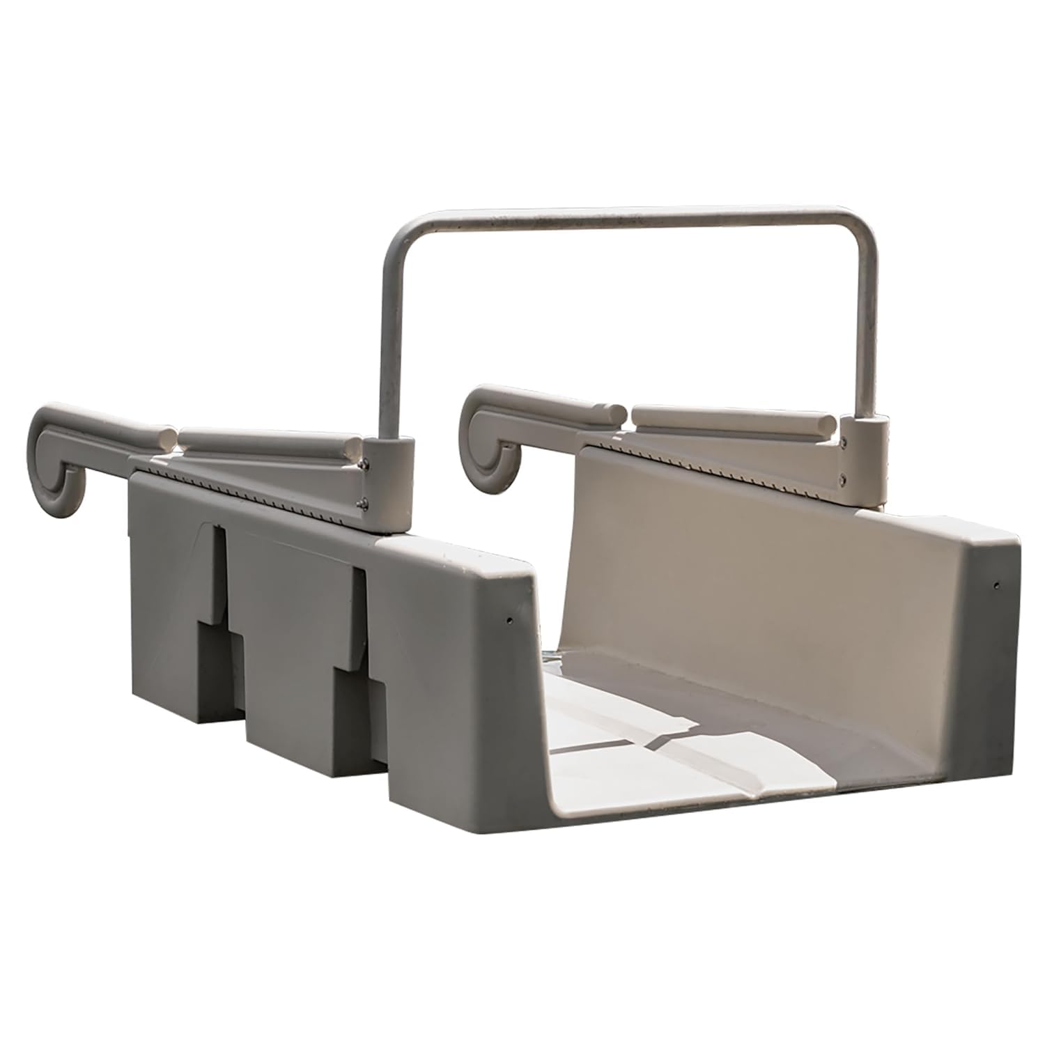 Personal Kayak Launch Station to Safely Launch Kayaks, Canoes, and Stand Up Paddle Boards, for High-Profile Floating Docks, 85-Inch x 48-Inch x 50-Inch, Gray