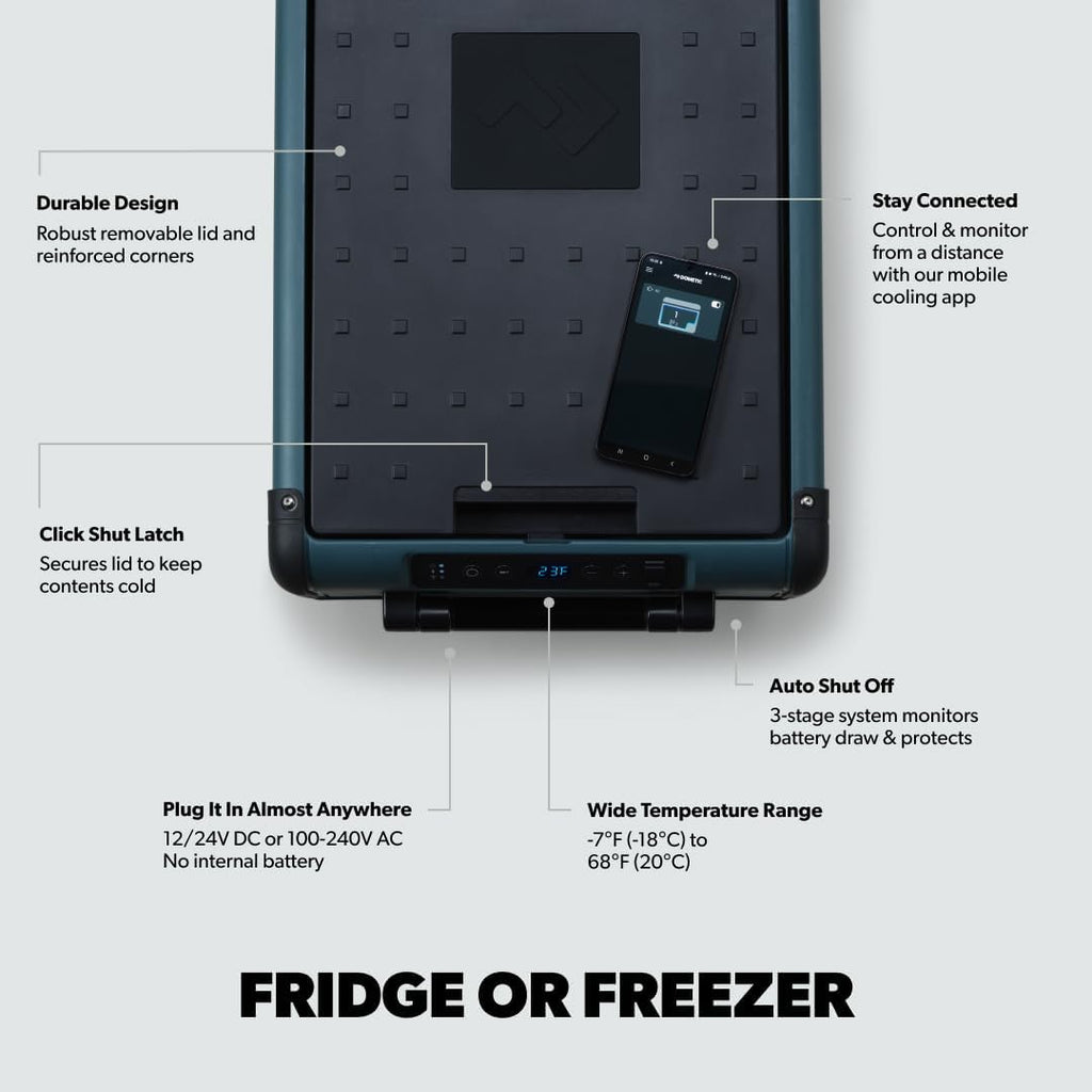 Dometic CFX Electric Cooler | Portable Freezer | CFX2 Series | AC/DC or Solar Powered