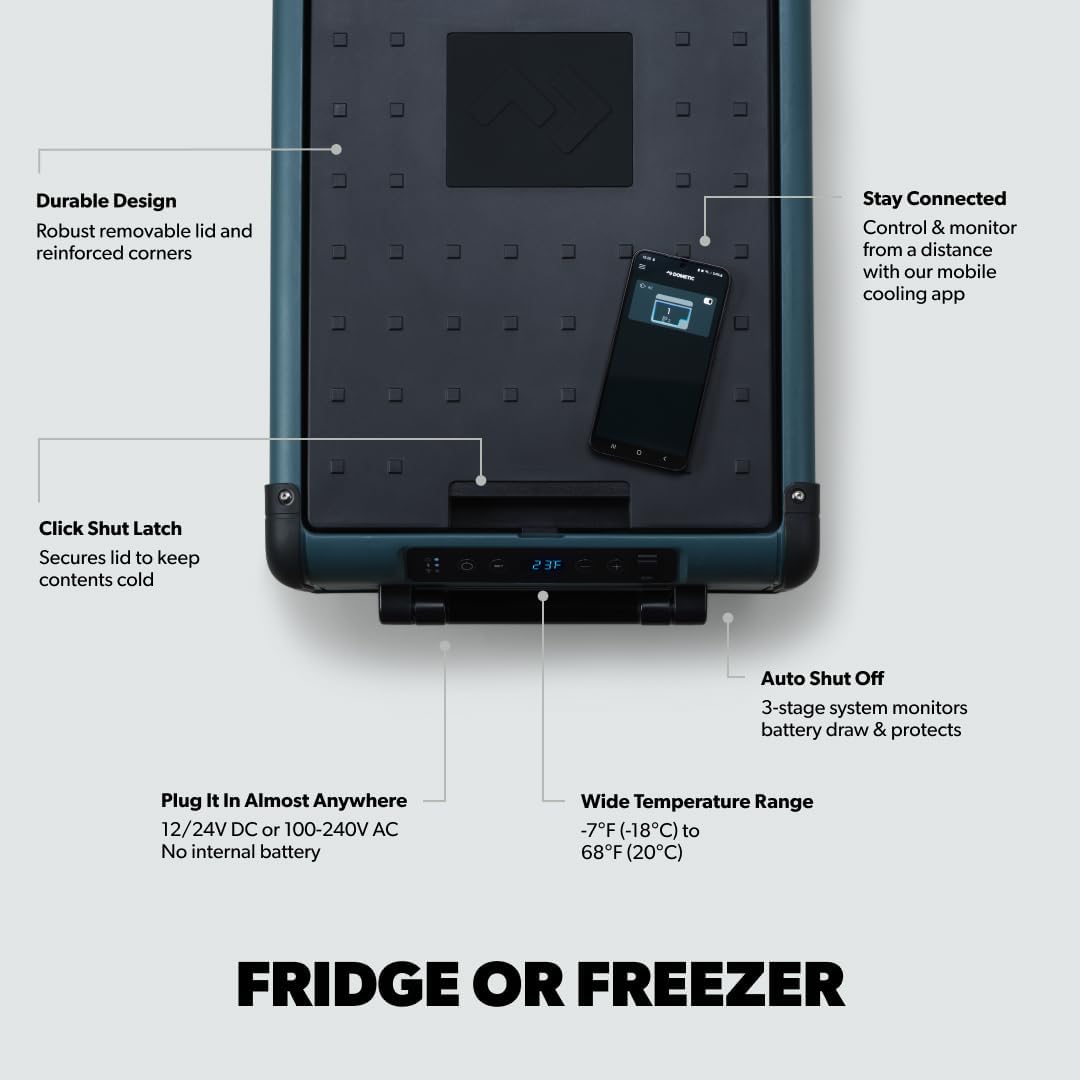 Dometic CFX Electric Cooler | Portable Freezer | CFX2 Series | AC/DC or Solar Powered